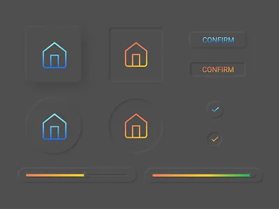 Neumorphic Menu app design illustration minimal neumorphic neumorphism skeumorphic ui ux web