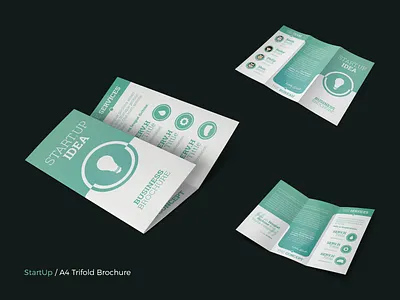 StartUp - A4 Trifold Brochure Template 3fold a4 agency booklet brand identity brochure business catalogue cmyk company ecommerce flyer marketing people portfolio presentation print ready social startup trifold