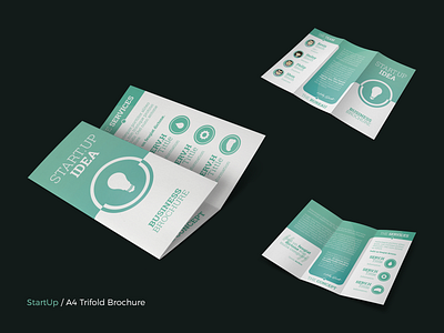 StartUp - A4 Trifold Brochure Template 3fold a4 agency booklet brand identity brochure business catalogue cmyk company ecommerce flyer marketing people portfolio presentation print ready social startup trifold