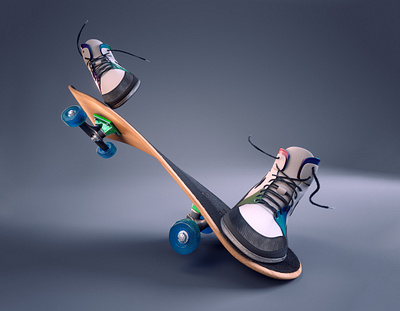 Kickflip 3d 3d design 3dart 3drendering art artwork c4d c4dart cinema 4d clean design graphic graphicdesign illustration iridescent minimal motion graphics photography redshift3d spacelaser