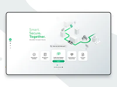 DP Services clean design flat illustration typography ui ux vector web web design