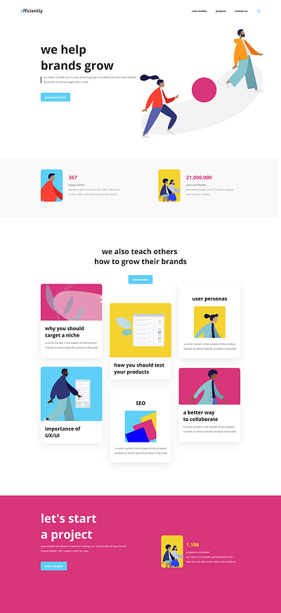 efficiently concept app branding design illustration logo minimal ui ux web website