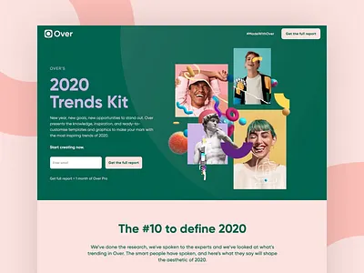 Over's 2020 Trends art direction journeys landingpage trends trends 2020 ui ui design ux webflow