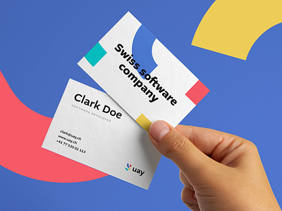 UAY - Business Cards blockchain brand studio branding fintech identity identity branding identity design identity designer identity system identitydesign logo minimal software company swiss swiss style visual design visual identity