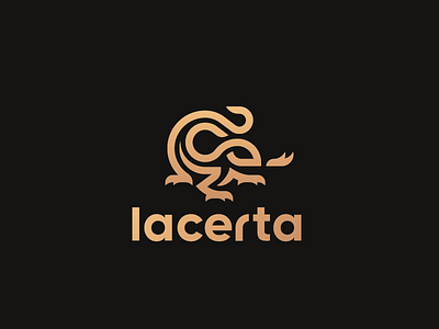 Lacerta dragon lacerta lizard logo