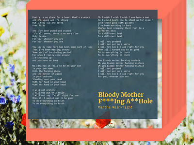 Inconsolata & Merriweather flowers fonts inconsolata merriweather song lyrics