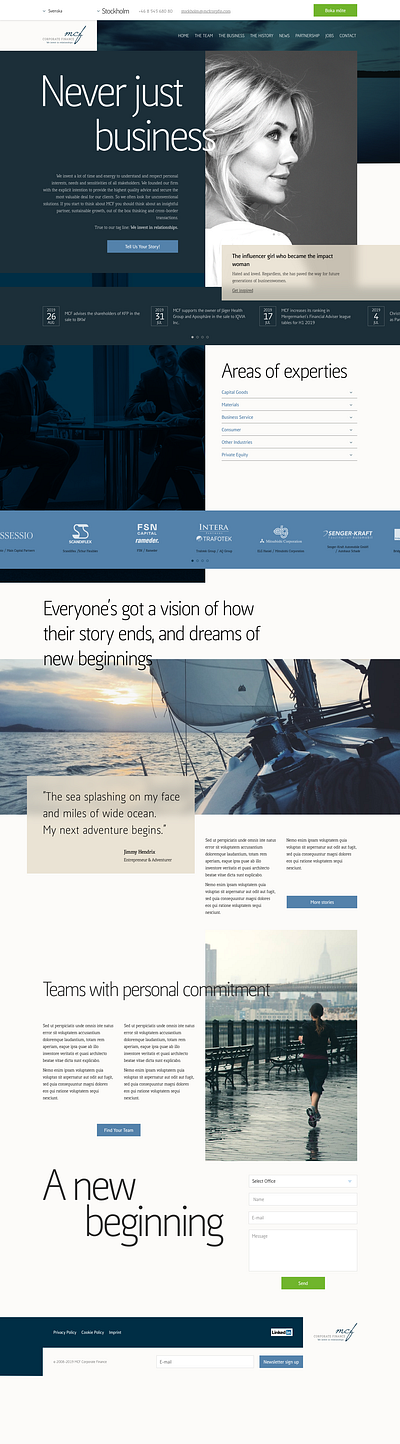 MCF Corporate Finance desktop design digital design web web page webdesign