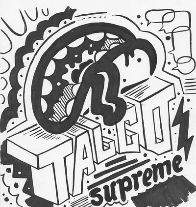 Talko SUPREME design illustration sketch tako talk type