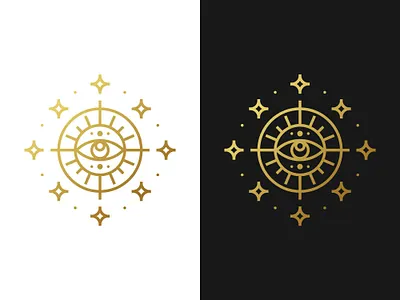 Mystic Astrology Monogram abstract all seeing eye astrology clean eye for sale for sale unused buy gennady savinov logo design geometric logo design minimalistic modern monogram mystical pictogram sacred geometry stars sun symmetric tattoo