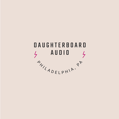 Daughterboard Logo audio daughter design graphic design lightening lightening bolt logo logo design music recording