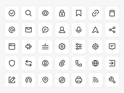 Super Basic Icons ✶ 128 Free Icons design free free icons free set freebie freebie friday icons interface navigation bar outline sbi sketch stroke stroke icons symbols ui ui kit ux vector web