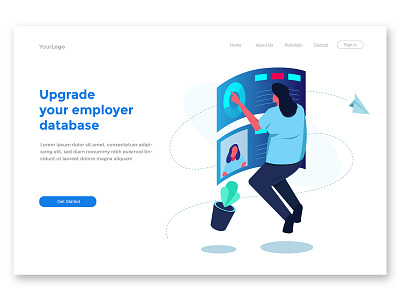 Upgrade your employer database branding chart creative design element employer envanto flat flow illustration infographic market modern rantaucreative rantaustudio vector