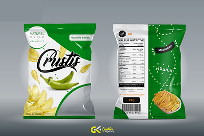 Chips pack design - CRUSTIS affinitydesigner chips design graphicdesign pack package design packaging product design product label