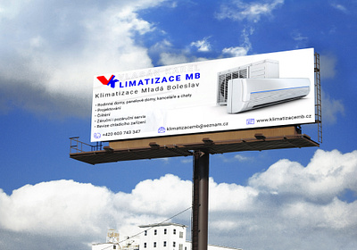 Billboard for a customer from the Czech Republic air conditioners design vector