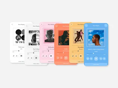 Music Player colors minimalist mobile ui music app music player neumorphic neumorphism ui uidesign utility