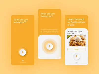 DAILY UI 022 - SEARCH app design daily 100 challenge daily ui dailyui dailyui22 design food app food app ui food apps neomorphism neon orange search search page searching ui ui design ui ux vocal vocal assistant