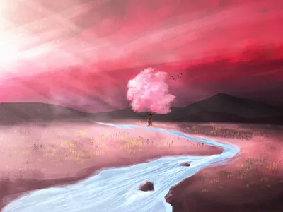 Spring is on the Horizon art color concept art design digital art environment illustration landscape painting spring