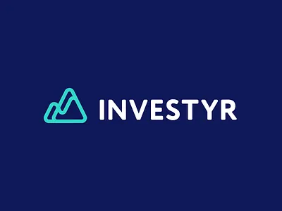 investyr branding chart diagram flat logo graphic graphics grid hill identity investment logo mark monoline mountain outline peak simple logo symbol