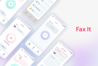Fax it design fax loading mobile app ui