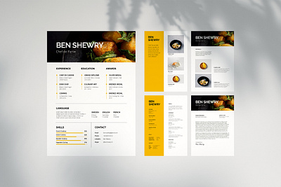 Chef Clean Resume #1 chef clean design design keynote design pages resume resume clean template design