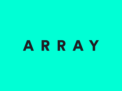 ARRAY Logo ar augmented reality branding branding agency branding design clean gray green logo simple slate tracking visual identity wordmark