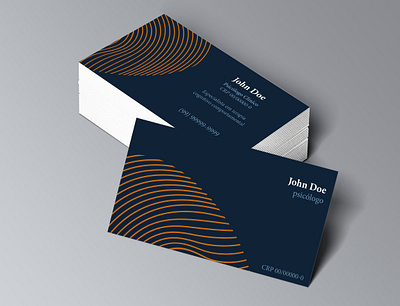 Business Card | Psychologist blue branding business card design fingerprint logo orange psychologist psychology stationary stationery visual identity