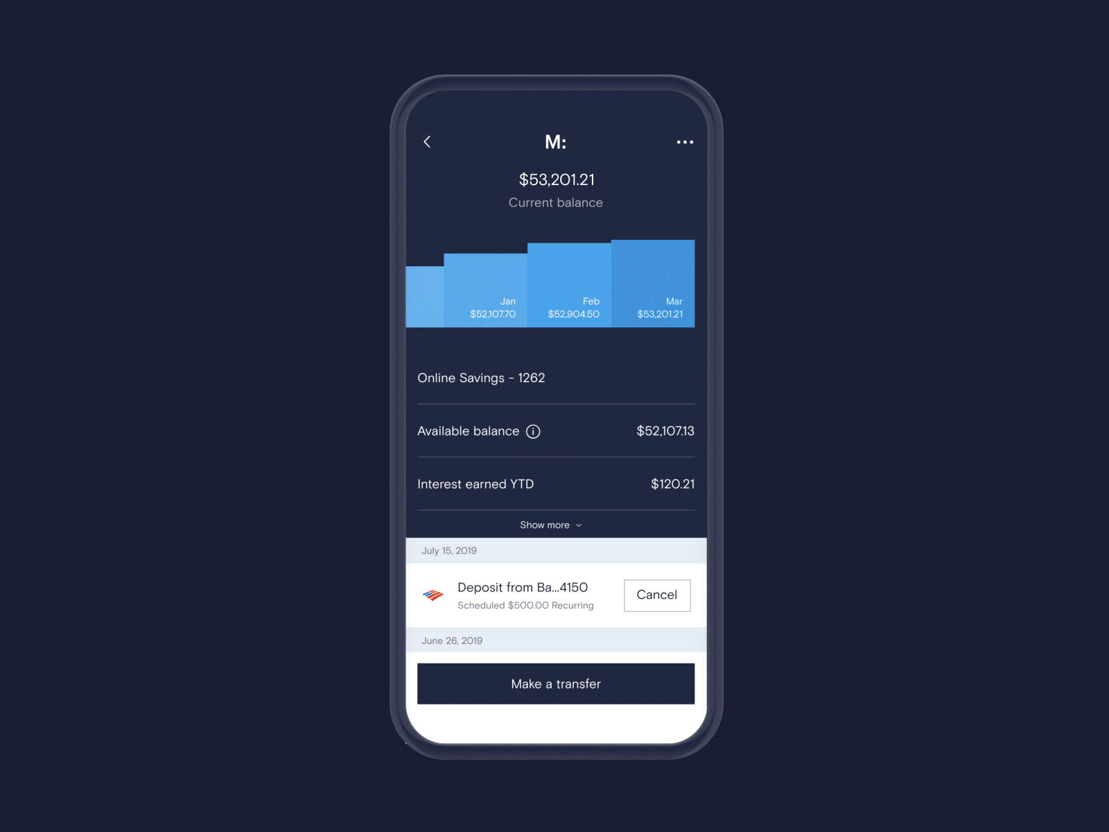 Marcus Banking app interaction design product design ui ux