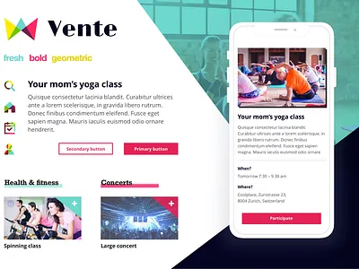 Design direction for an event app app branding design logo style tile