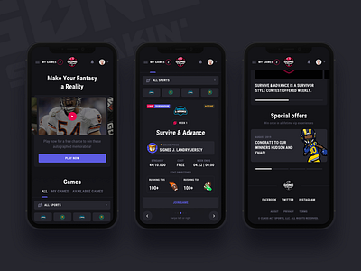 Gone Streakin: Responsive bet betting cuber cybersport dark app dark ui darkinterface fantasy sports gone streakin offers sportbook sports winner