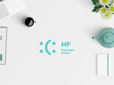 Branding MF Psicología Clínica agency brand branding branding and identity clinic creative face graphic design icon logo logotype minimal psychologist smile therapy