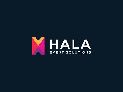 Hala Event Solutions arabian arabic brand color colorful culture design event logo mark minimal saudi arabia solutions symbol ticket ticketing