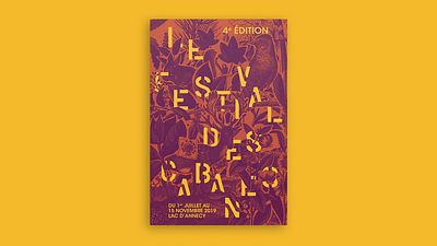 Festival des Cabanes design festival nature poster