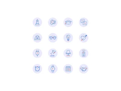 Pitch Me personality type icons comercial icons illustraion vector web