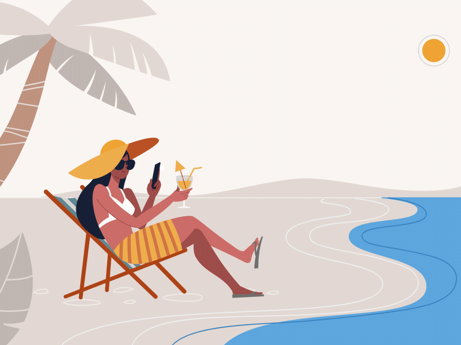 Sea coast 2d animation animation classic animation design gif illustration lemon motion sea