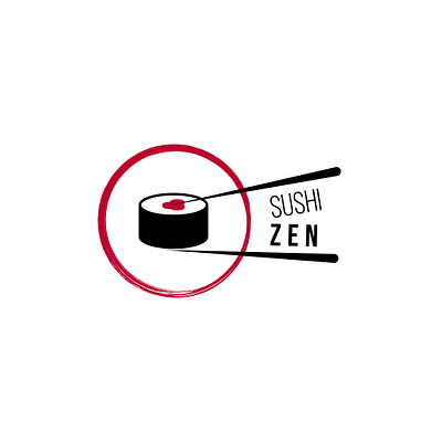 Logo Sushi Zen design icon illustration illustrator japan logo logochallenge logocore logodesign restaurant sushi logo typography