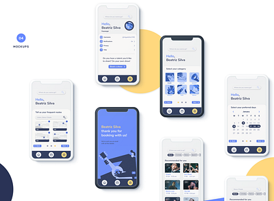 Mockups — ShowOn app calendar ui cards events events app illustration maps profile design routes uidesign