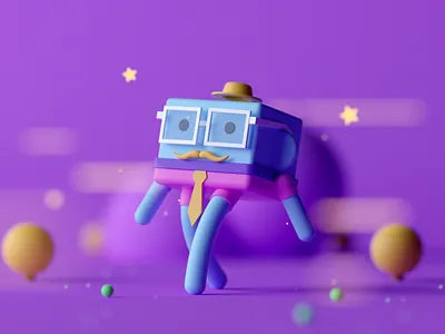 Mr. John Fancy c4d cartoon character character design characters cinema 4d illustration isometric low poly octane