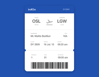 Boarding Pass 024 dailyui design figma ui