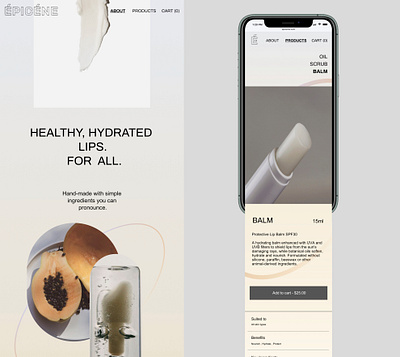 Epicene beauty beauty branding design ecommerce skin care skincare ui web