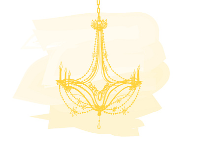 Vintage Chandelier adobe illustrator chandelier illustration sketch vector vintage watercolor