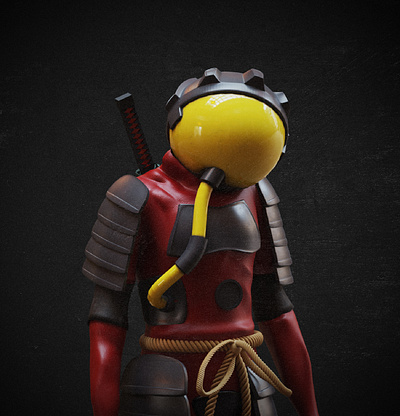 Astronaut Samurai 3d 3d art astronaut blender blender3d character cinema4d design dribbble modeling render samurai shot zbrush