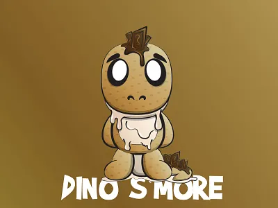 Dino S'more adobe illustrator animals creature cute design dinosaur illustration smore vector