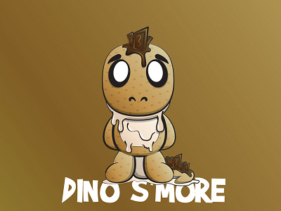 Dino S'more adobe illustrator animals creature cute design dinosaur illustration smore vector