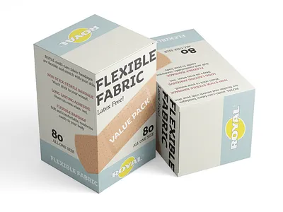 Flexible Fabric Packaging Design bandaid blue box clites design flexible fabric packagedesign packaging packaging design royal tan texture ucf