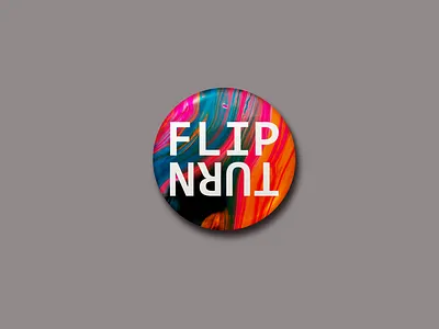 Flipturn Pin Design artwork branding chromasupply clites design fan art flipturn music paint pin