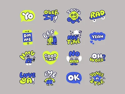 Snapchat Stickers bubbly icon illustration lettering snapchat sticker stickers stuff things