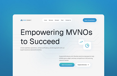 MVNO Connect - B2B Website Design b2b b2b website design clean design connection figma networks uiux user experience user interface website design white space