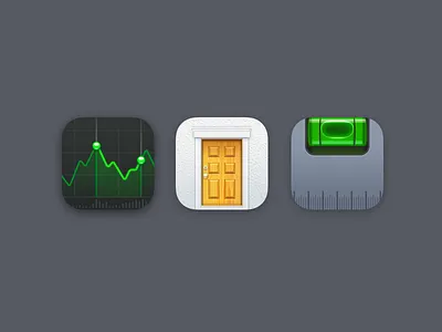 Classics Part 12 door home icons iphone level measure realistic stocks stonks