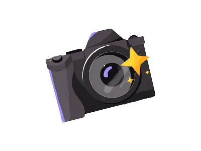 Photo camera camera flat illustration illustrator photo photo camera
