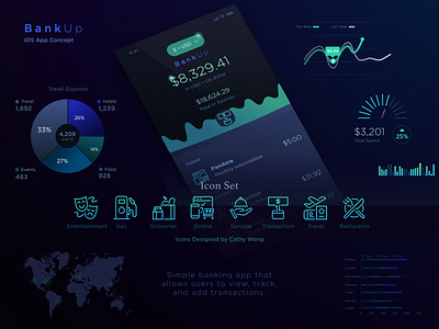 BankUp iOS bank app banking mobile money money management money transfer product transaction transactional ui ux
